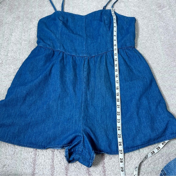 Old Navy Chambray Denim Romper Size XXL Cotton Spring Summer Festival Playsuit - Picture 10 of 11